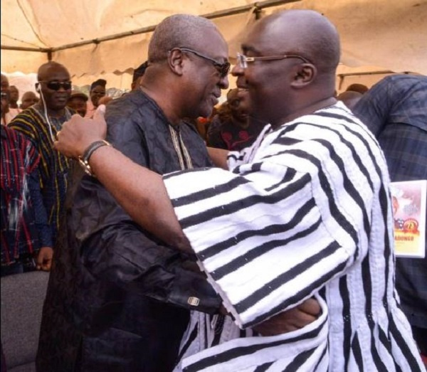 John Mahama (left), Dr  Mahamudu Bawumia (right)