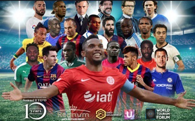 Banner for Samuel Eto'o's Charity game