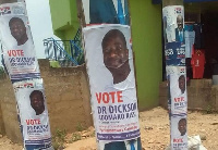 Some defaced poster of Vice President Dr Mahamudu Bawumia