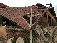 Dilapidated school building at Denkyira Esaase