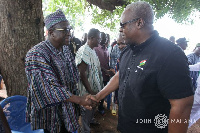 Former President Mahama visited his contender in the NDC race, Alban Bagbin to commiserate with him