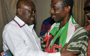 Akufo-Addo exchanges pleasantries with  Johnson Asiedu Nketia