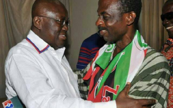 Akufo-Addo exchanges pleasantries with  Johnson Asiedu Nketia