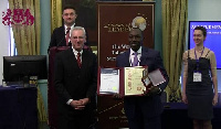 Staff of Ghana Ports and Harbours Authority with their award