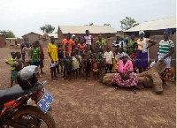 Some displaced women and children in Chereponi