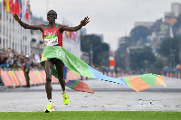 Olympic marathon champion,  Eliud Kipchoge