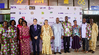 KT with stakeholders of the Made-In-Ghana Bazaar