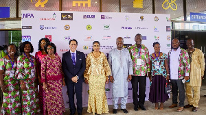 KT with stakeholders of the Made-In-Ghana Bazaar