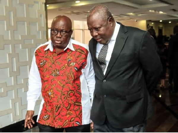 Martin Amidu (R) and President Nana Akufo-Addo