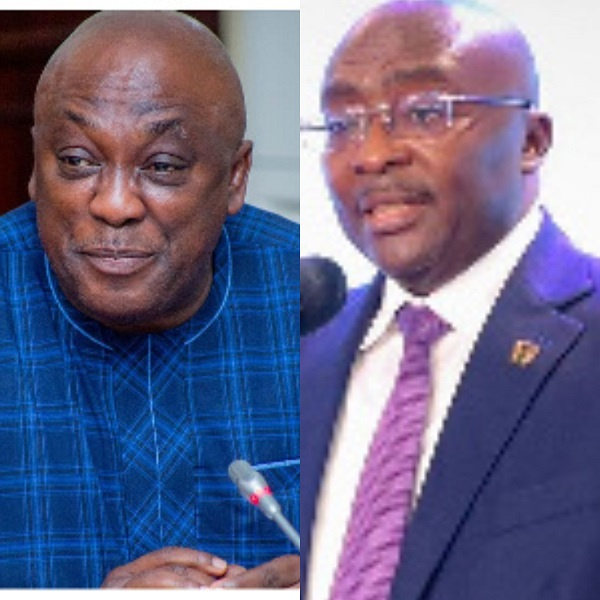 Carlos Ahenkorah (left), Dr Mahamudu Bawumia (right)