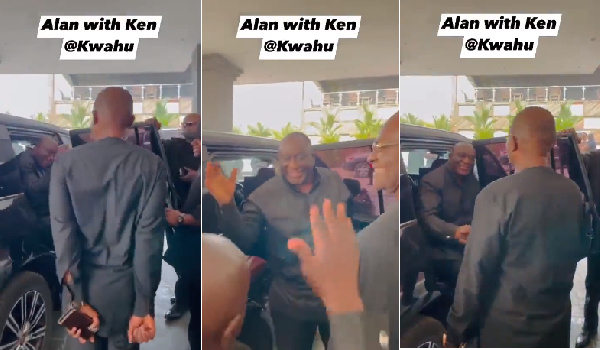 Screenshot from the video of Alan and Ken Agyapong's meeting in Kwahu