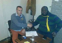 Club president Michael Osekre with Serbian coach Ivan Bujagic