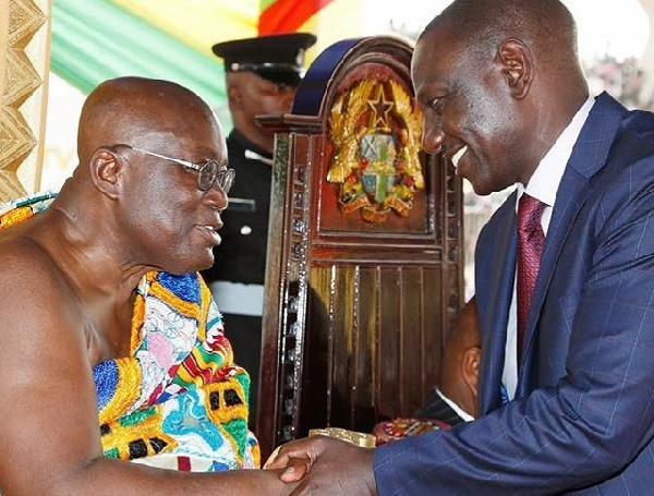 Nana Akufo-Addo with William Ruto in 2017 | File photo