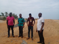 Ketu South MCE,  Maxwell Lukudor with Engineers at site