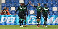 Kevin-Prince Boateng with his teammates celebrating a goal