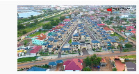 n aerial view of some parts of Greater Accra, Ghana's capital city