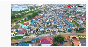 n aerial view of some parts of Greater Accra, Ghana's capital city