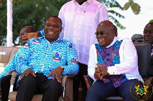 President Akufo-Addo with Education Minister, Matthew Opoku Prempeh