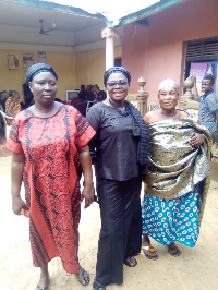 The MCE, Justina Owusu Banahene (M) with some members of the Atronie Traditional Authority