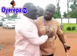 Oti Regional Minister Being Stop From Attacking Solomon Donkor