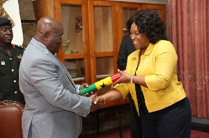 His Excellency Nana Akufo Addo with Shirley Ayorkor Botchwey. Source: Ghana Broadcasting Corporation