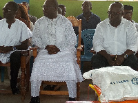 Alfred Obeng (in white) during his visit to the Muslim community