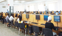 Some students at the computing room