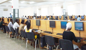 Some students at the computing room