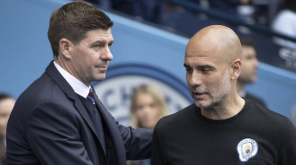 Pep Guardiola ya nemi afuwa ga Steven Gerrard (hagu)