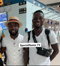 Fatawu Mohammed with his agent