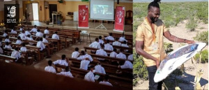 (Left picture: Viewing at St Thomas Aquinas and right picture, Amoako Boafo)