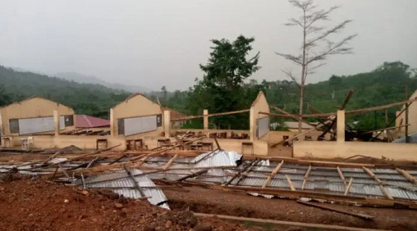 Destroyed Kwabeng Anglican Senior High School