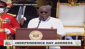 President Akufo-Addo delivering the 64th anniversary speech