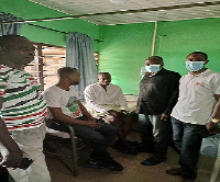 Some members of the NDC at the hospital to visit patients