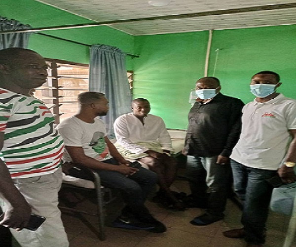 Some members of the NDC at the hospital to visit patients