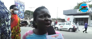 A respondent sharing her opinion with GhanaWebTV