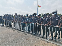 Police personnel were spotted with shields, armour vehicles, and horses among others