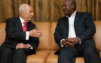 Shimon Peres with President John Mahama