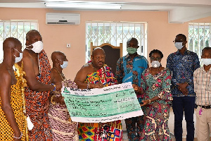 Nene Sakite II with other members of the fund management committee