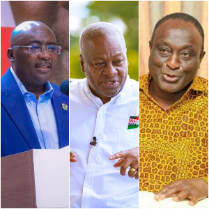 Mahamudu Bawumia, John Dramani Mahama and Alan Kyerematen