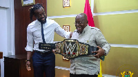 Kofi Kingston with Akufo-Addo