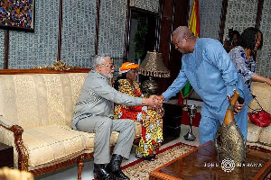 Rawlings With Mahama