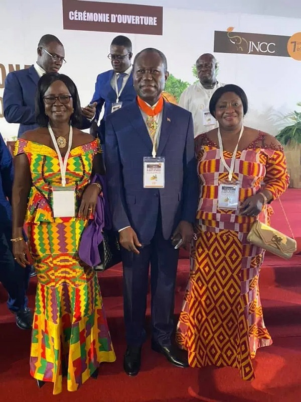 Joseph Boahen Aidoo was conferred for leading the joint Ghanaian and Ivorian cocoa trade talks