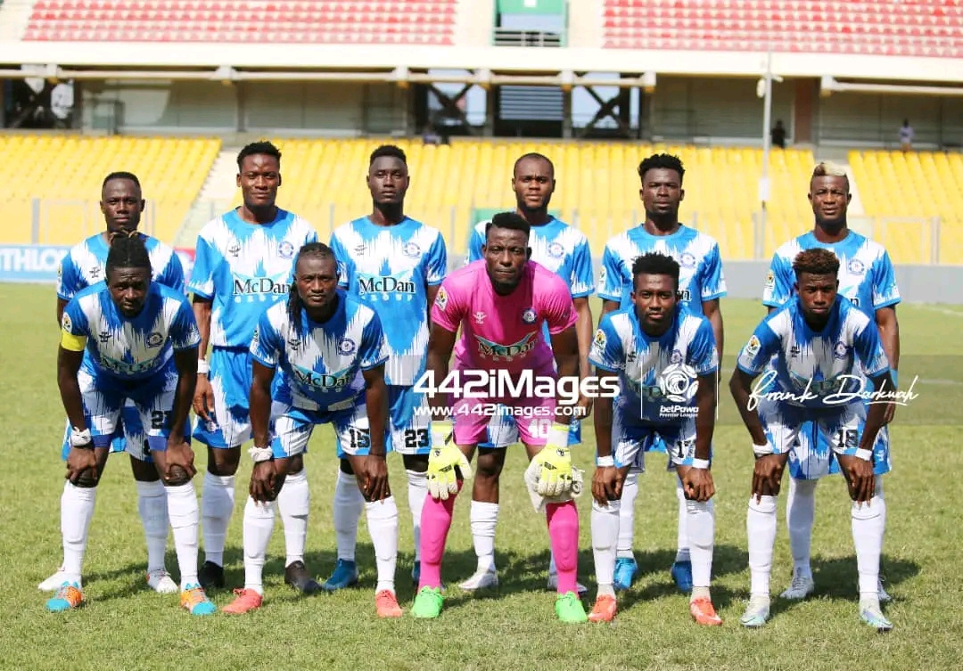 Accra Great Olympics squad lineup before a game