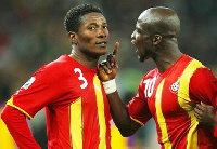 Asamoah Gyan and Stephen Appiah