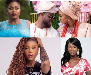 Lydia Forson, Becca and her husband and Ama K. Abebresse