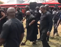 President Nana Addo Dankwa Akufo-Addo on his way to the funeral grounds