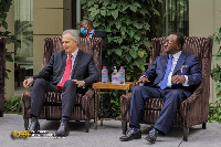 Tony Blair and Ghana's Agric Minister Dr. Owusu Afriyie Akoto