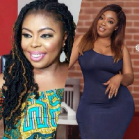 (L)Afia Schwarzenegger,   Moesha Babiinoti Boduong (R)