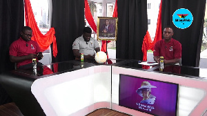 A photo of Joel Eshun, Perez Erzoah Kwaw and Daniel Oduro on GhanaWeb Mundial